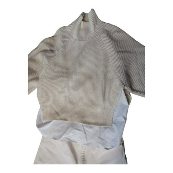 All Saints Jones Sweater, cashmere and wool. Layered With Cotton Shirt - Picture 3 of 6